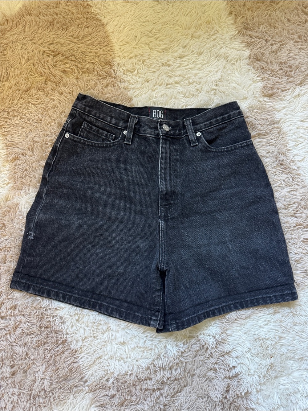 BDG Black High-Rise Denim Shorts